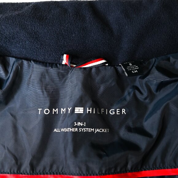 TOMMY HILFIGER Navy Quilted Puffer 3 in 1 All Weather Lightweight Jacket - Small - Picture 10 of 12